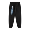 345GSM Unisex Fleece-Lined Clean Solid Drawstring Jogger Sweatpants Black